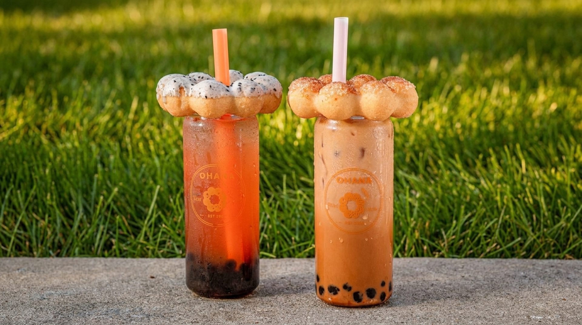 Mochi donuts and boba